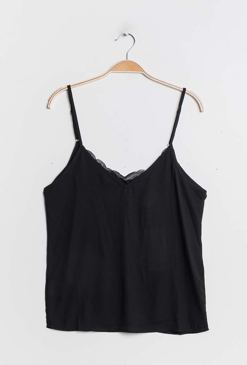 Mixed Fabric Cami Top - The French 95