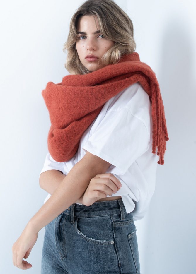 Red Long Scarf