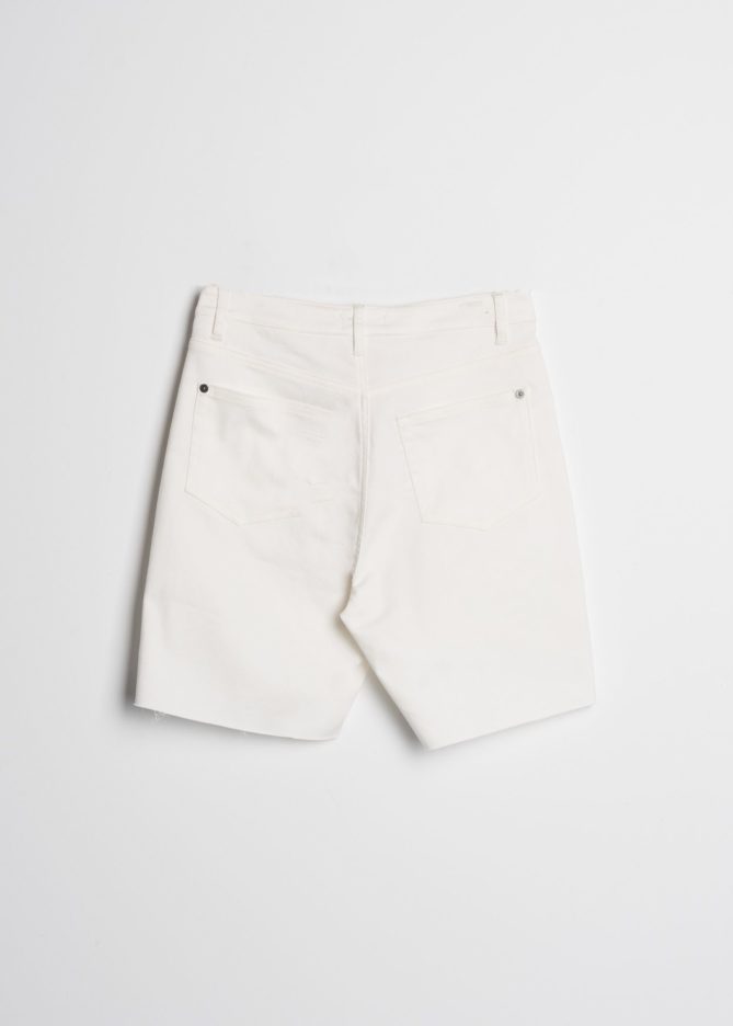 White Jeans Bermuda Shorts