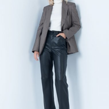 Faux Leather Loose Trousers