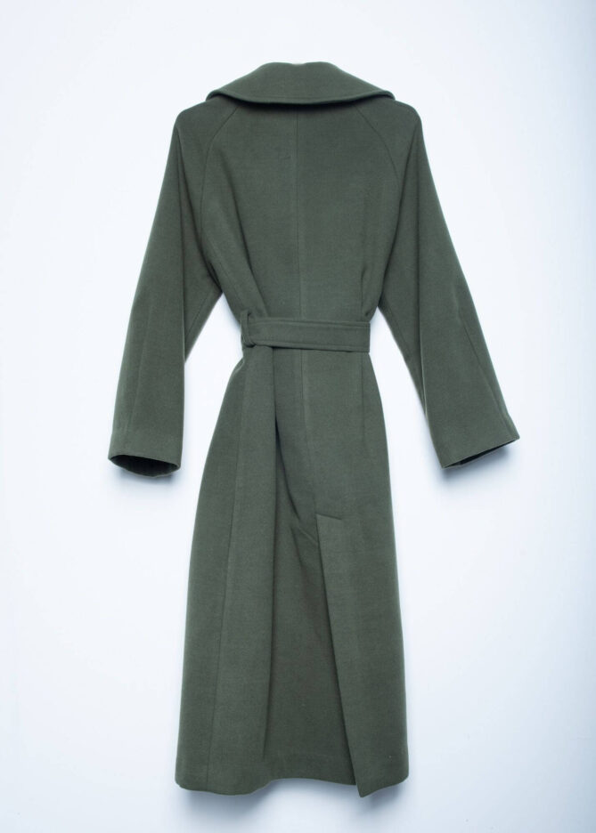 Green Belted Long Coat