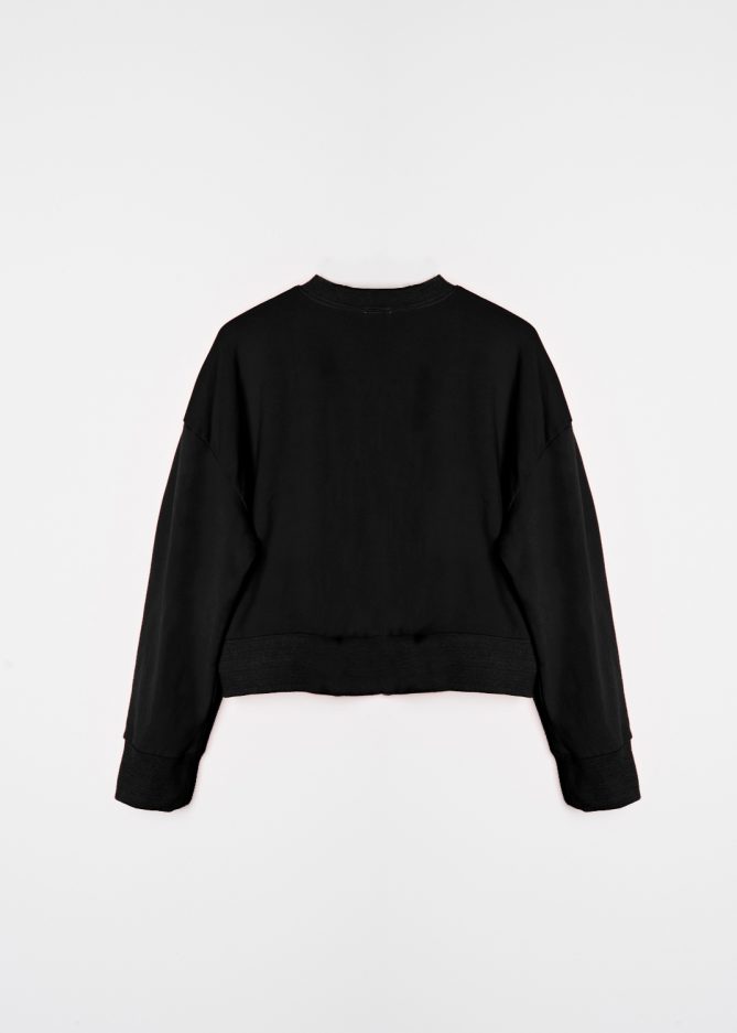 Black Sweater with Slogan