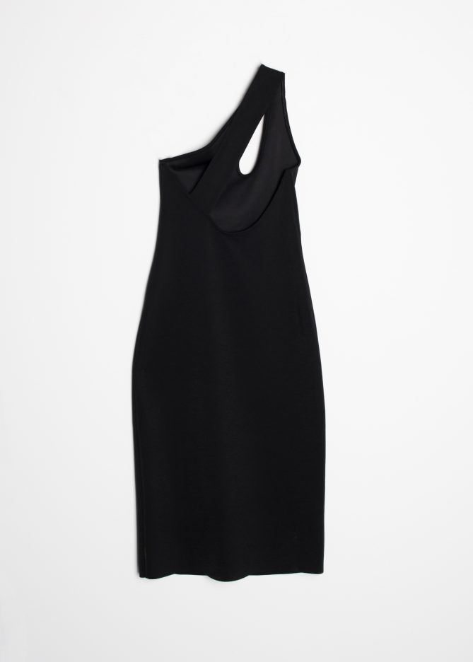 Black Cutout One Shoulder Dress