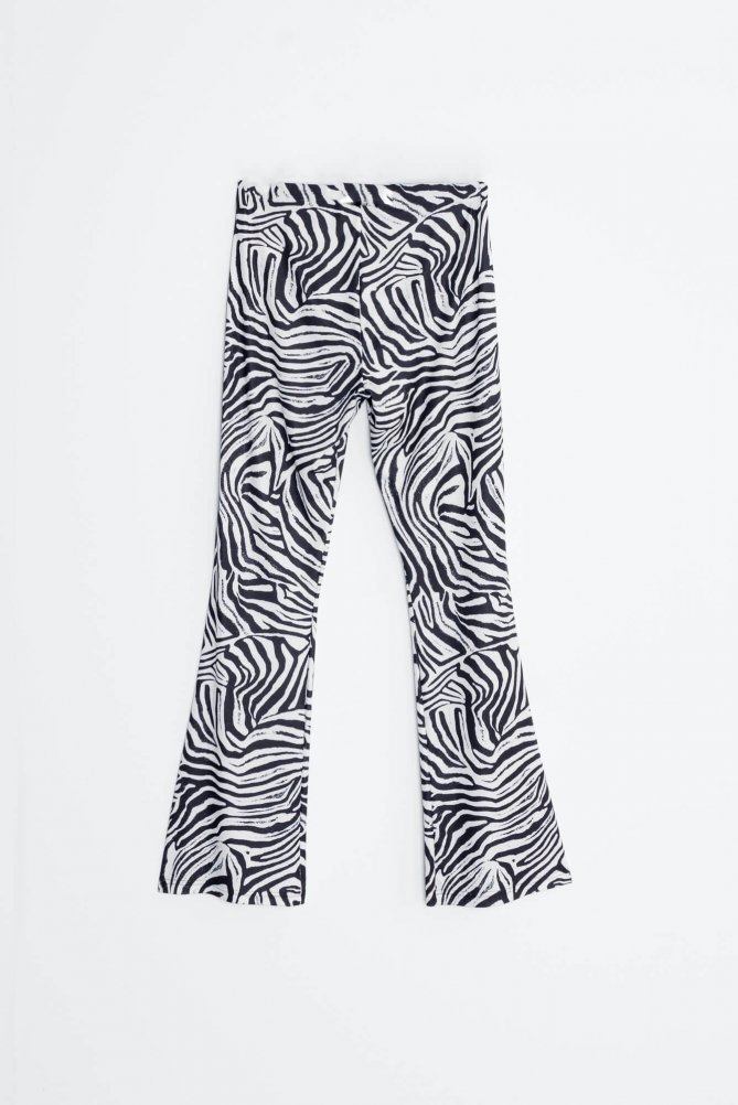 The French 95 - Swiss online shopping for women's fashion - Shop women's animal print flare trousers affordable prices - Free shipping in Switzerland